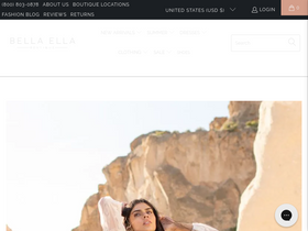'bellaellaboutique.com' screenshot