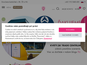 'kvety.sk' screenshot