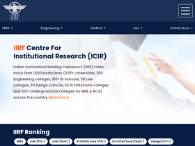 'iirfranking.com' screenshot