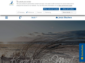 'kamp-hotels.de' screenshot