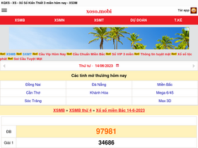 'xoso.mobi' screenshot