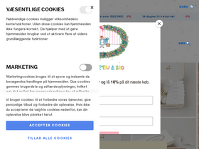 Kalle Børnetøj & Sko homepage screenshot