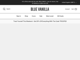 'bluevanilla.com' screenshot