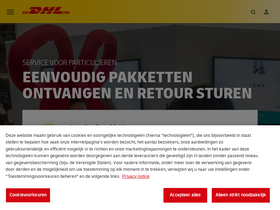 'dhlparcel.be' screenshot