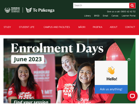 'manukau.ac.nz' screenshot
