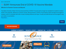 'sunyorange.edu' screenshot