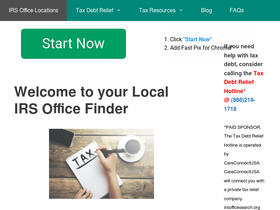 'irsofficesearch.org' screenshot