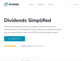 'thedividendtracker.com' screenshot