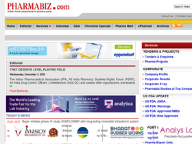 'pharmabiz.com' screenshot