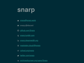 'snarp.github.io' screenshot
