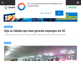 'cacador.net' screenshot