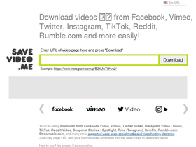 'savevideo.me' screenshot
