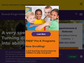 'kennedykrieger.org' screenshot