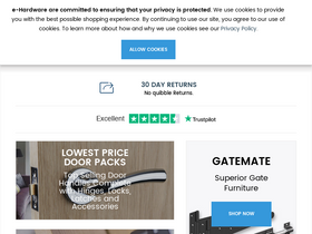 'e-hardware.co.uk' screenshot