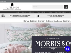 'justlinen.co.uk' screenshot