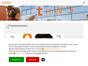 'thws.de' screenshot