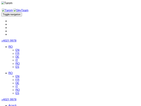 'tarom.ro' screenshot
