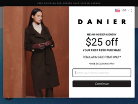 'danier.com' screenshot