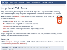 'jsoup.org' screenshot