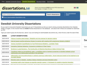 'dissertations.se' screenshot