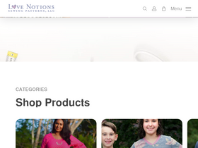 'lovenotions.com' screenshot