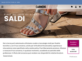 Calzaturificio Carmens Spa homepage screenshot