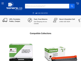 toners.ca homepage screenshot