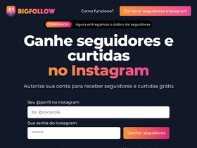 'bigfollow.net' screenshot