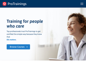 'protrainings.com' screenshot