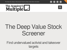 'acquirersmultiple.com' screenshot