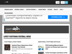 'footymad.net' screenshot