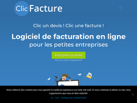 'clicfacture.fr' screenshot