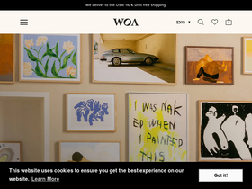Wall of Art homepage screenshot