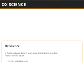 'oxscience.com' screenshot