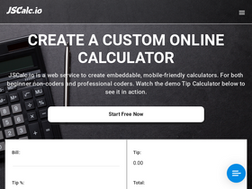 'jscalc.io' screenshot