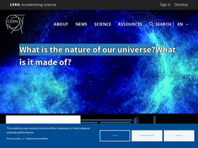 'home.cern' screenshot