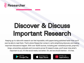 'researcher-app.com' screenshot