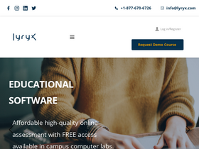 'lyryx.com' screenshot