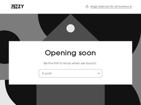 unzy-stockholm.com homepage screenshot