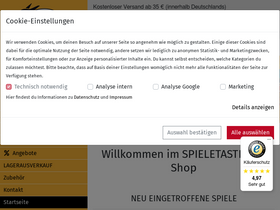 'spieletastisch.de' screenshot