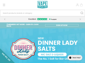 'vapesuperstore.co.uk' screenshot