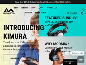 'antlionaudio.com' screenshot
