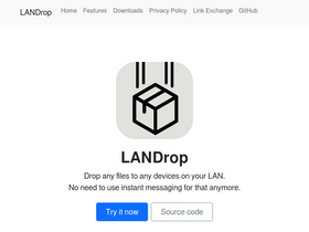 'landrop.app' screenshot