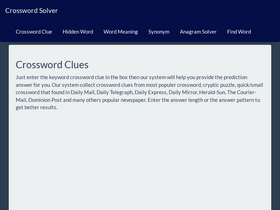 'croswodsolver.com' screenshot