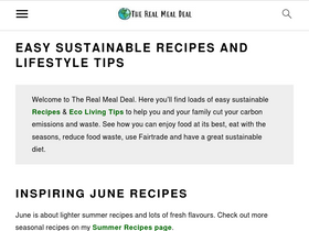'therealmealdeal.com' screenshot