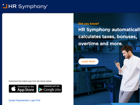 'hrsymphony.com' screenshot