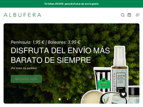 Albufera Cosméticos website screenshot