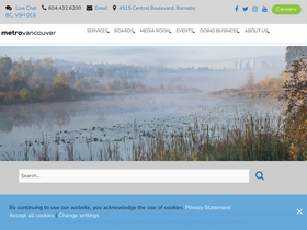 'metrovancouver.org' screenshot