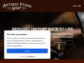 'antiquepianoshop.com' screenshot