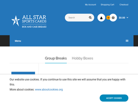 allstarcasebreaks.com homepage screenshot